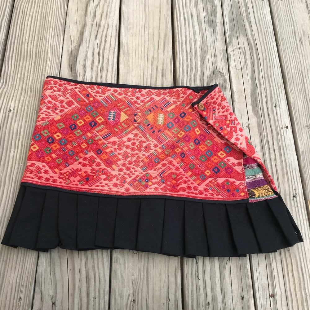 Asymmetric handmade festival hippie rave fairy elf art playa wrap skirt